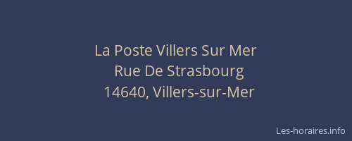 La Poste Villers Sur Mer