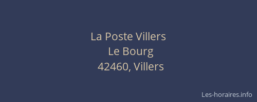 La Poste Villers