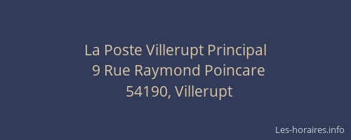 La Poste Villerupt Principal