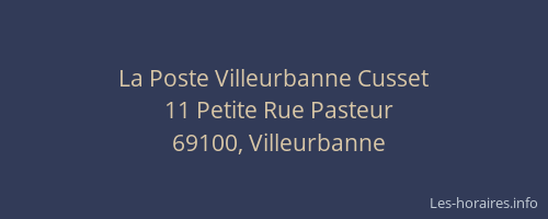 La Poste Villeurbanne Cusset