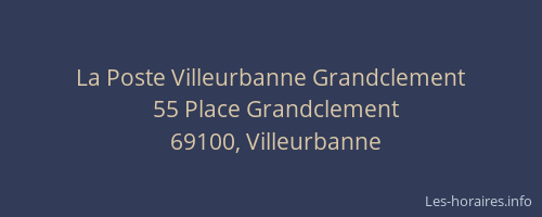 La Poste Villeurbanne Grandclement