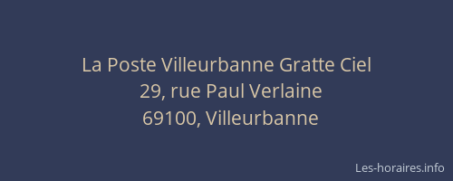 La Poste Villeurbanne Gratte Ciel