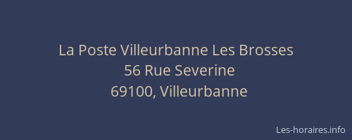 La Poste Villeurbanne Les Brosses