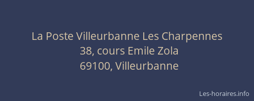 La Poste Villeurbanne Les Charpennes