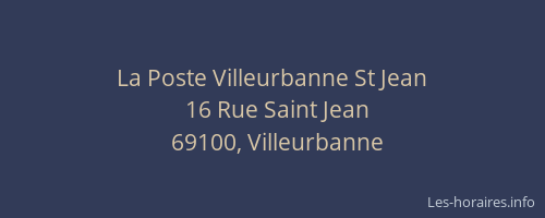 La Poste Villeurbanne St Jean