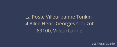 La Poste Villeurbanne Tonkin