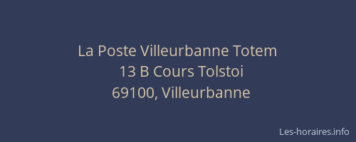 La Poste Villeurbanne Totem
