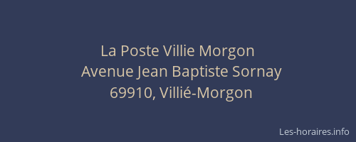 La Poste Villie Morgon