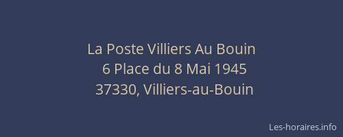 La Poste Villiers Au Bouin