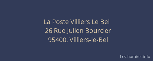La Poste Villiers Le Bel