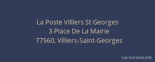 La Poste Villiers St Georges