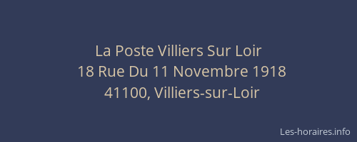 La Poste Villiers Sur Loir