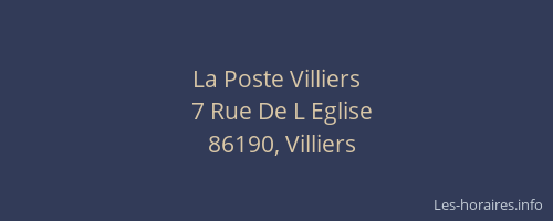 La Poste Villiers