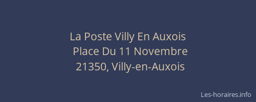 La Poste Villy En Auxois