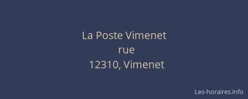 La Poste Vimenet
