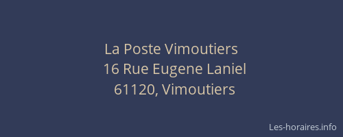 La Poste Vimoutiers