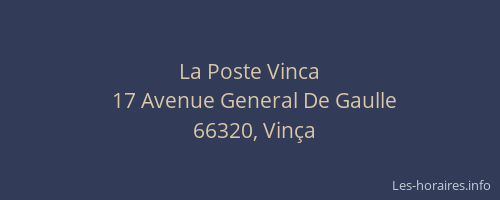 La Poste Vinca