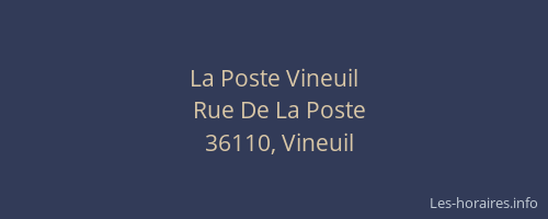 La Poste Vineuil