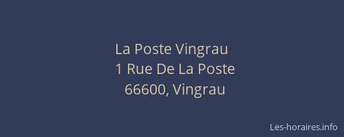 La Poste Vingrau