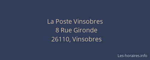 La Poste Vinsobres