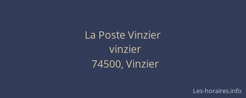 La Poste Vinzier