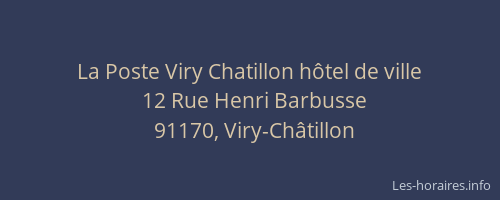 La Poste Viry Chatillon hôtel de ville