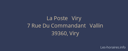 La Poste   Viry