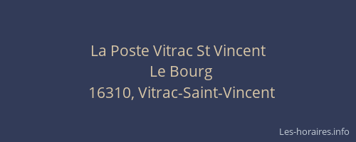 La Poste Vitrac St Vincent