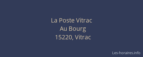 La Poste Vitrac