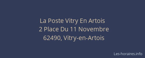 La Poste Vitry En Artois