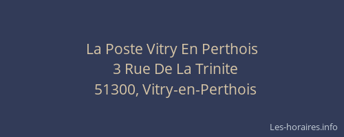 La Poste Vitry En Perthois