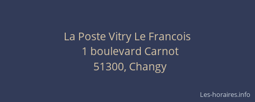 La Poste Vitry Le Francois