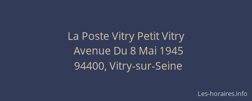 La Poste Vitry Petit Vitry