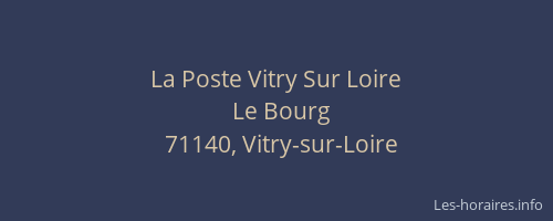 La Poste Vitry Sur Loire