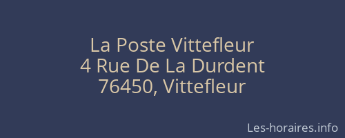 La Poste Vittefleur