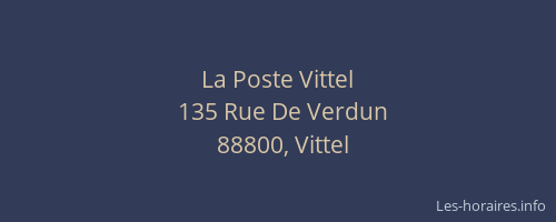 La Poste Vittel