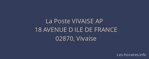 La Poste VIVAISE AP