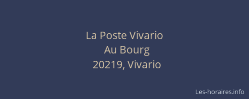 La Poste Vivario