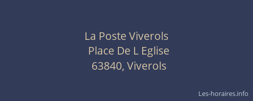 La Poste Viverols
