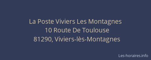 La Poste Viviers Les Montagnes