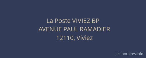 La Poste VIVIEZ BP
