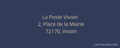 La Poste Vivoin
