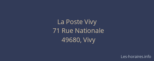 La Poste Vivy