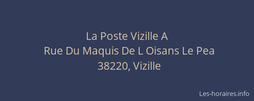 La Poste Vizille A