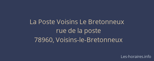 La Poste Voisins Le Bretonneux