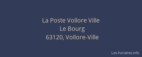 La Poste Vollore Ville