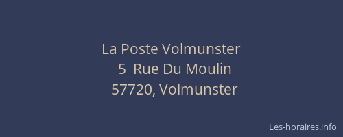 La Poste Volmunster