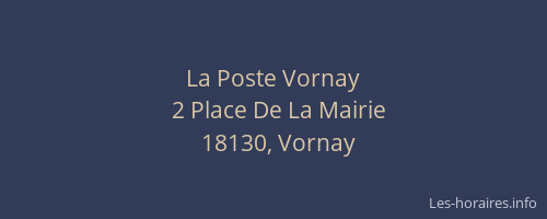 La Poste Vornay