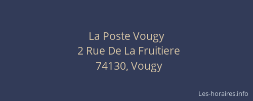 La Poste Vougy