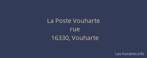 La Poste Vouharte